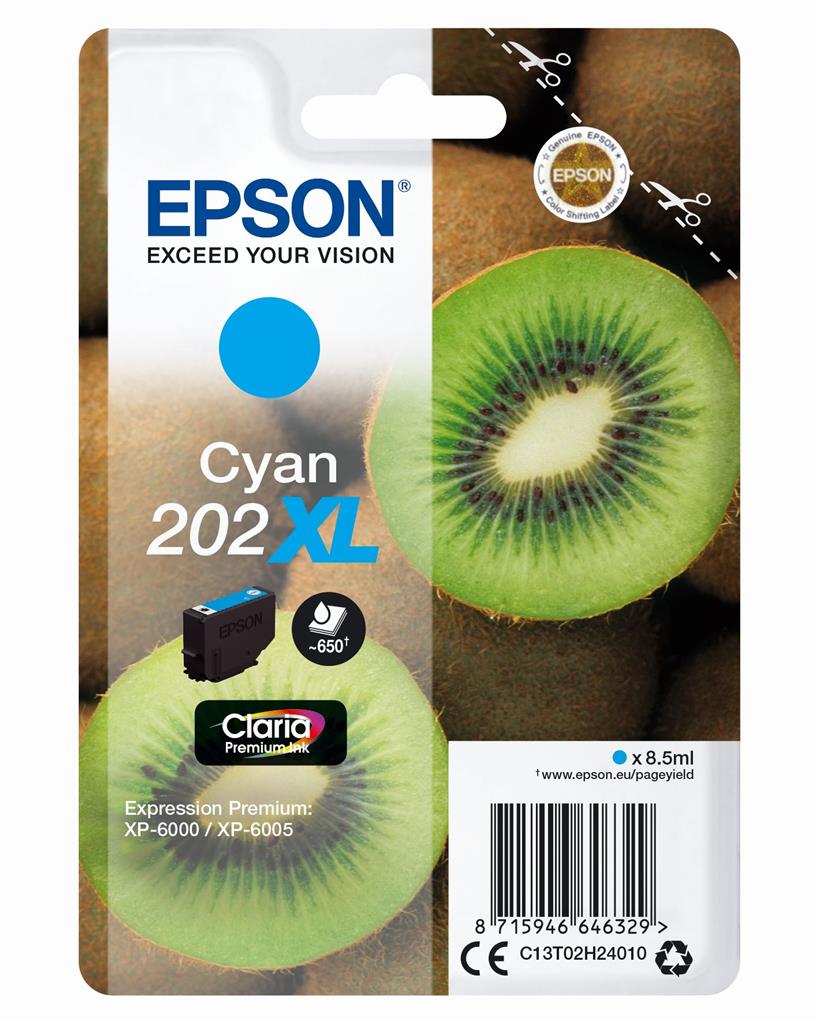Epson Clara Premium Ink Nr.202XL cyan