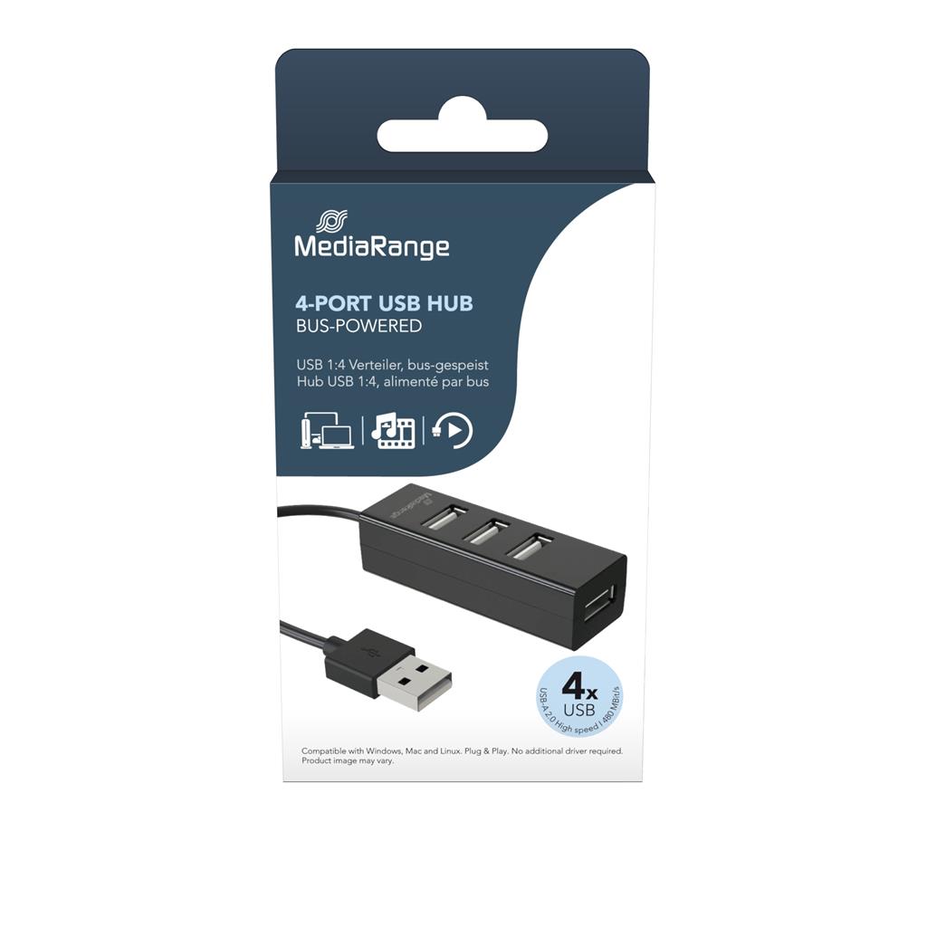 MediaRange USB 2.0 Hub/Verteiler 1:4