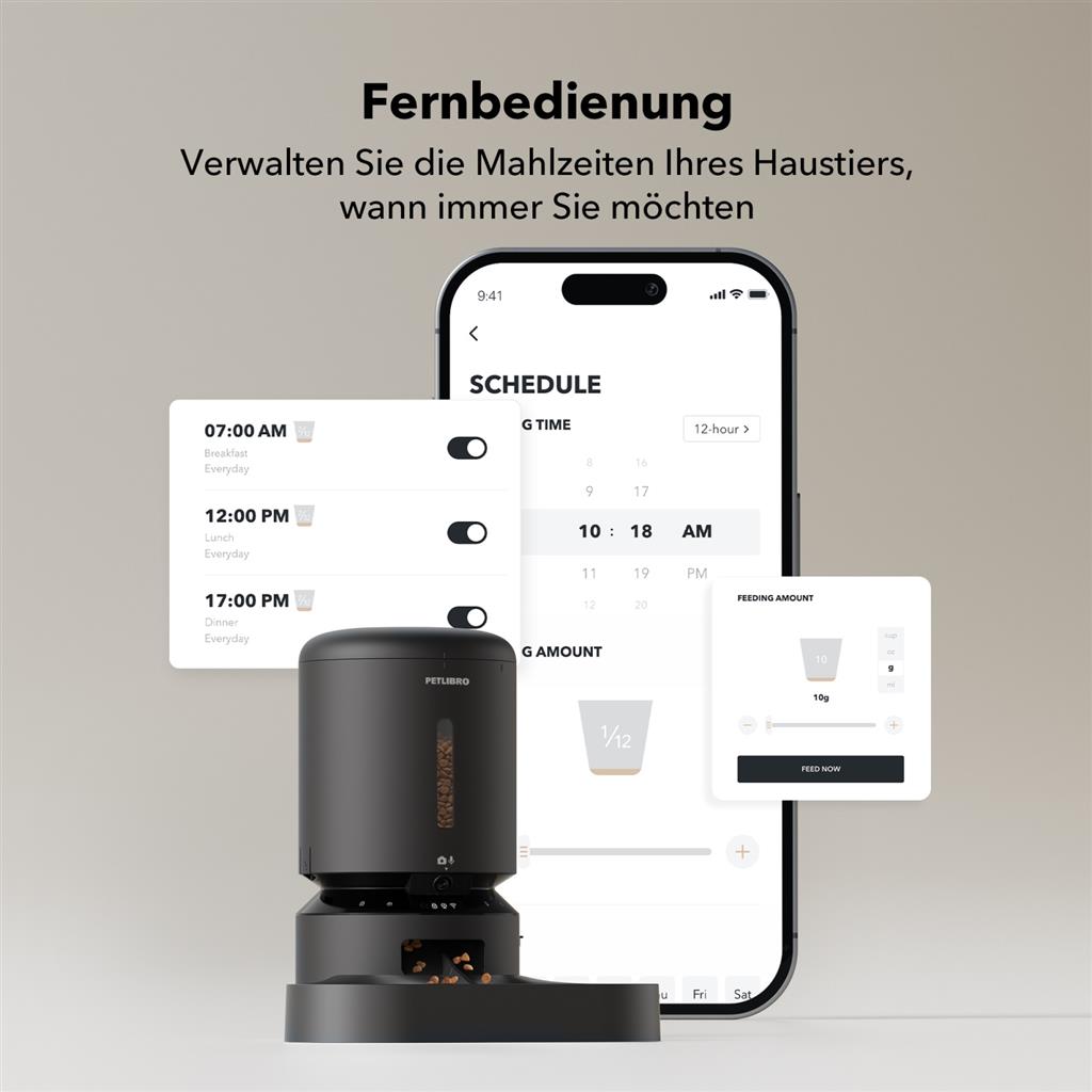 PETLIBRO GRANARY CAMERA DUAL FOOD TRAY BLACK