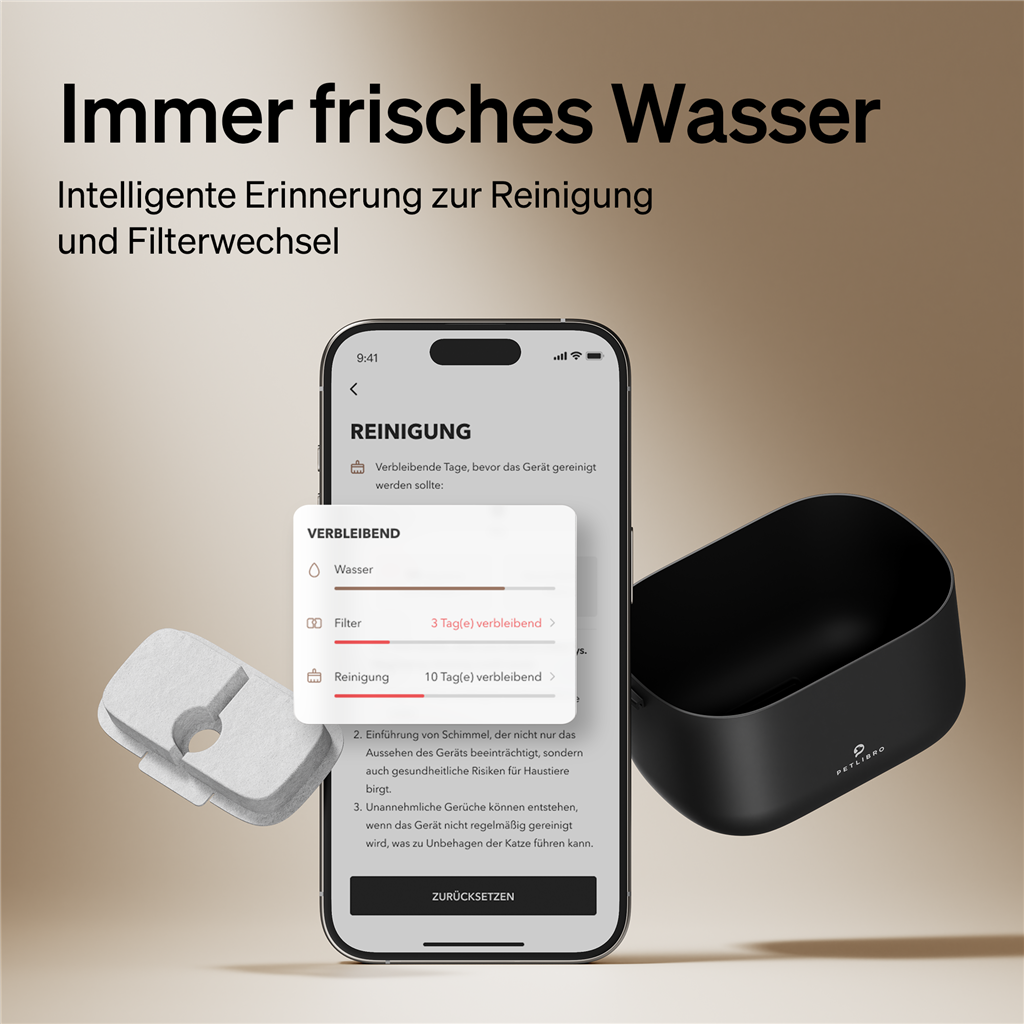PETLIBRO DOCKSTREAM APP MONITORING WATER FOUNTAIN-BLACK (WITH EXTRA WATER PUMP)