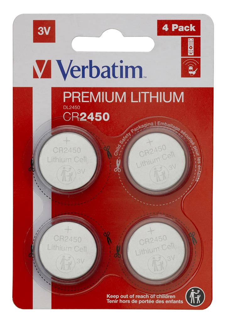 Verbatim Batterie CR2450 3V 1x4
