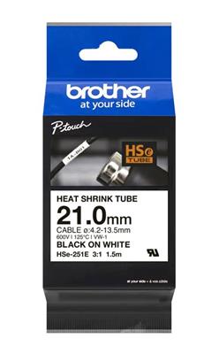 Brother Schrumpfschlauchkassette 21mm weiß/schwarz