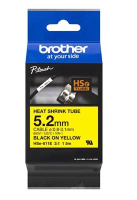 Brother Schrumpfschlauchkassette 9mm gelb/schwarz