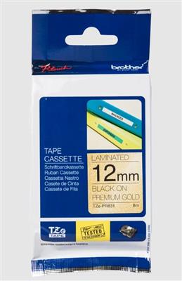Brother P-Touch Premium Band 12mm gold/schwarz