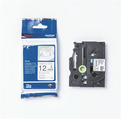 Brother P-Touch Textil-Band 12mm weiß/schwarz