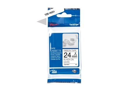 Brother P-Touch Textil-Band 24mm weiß/schwarz
