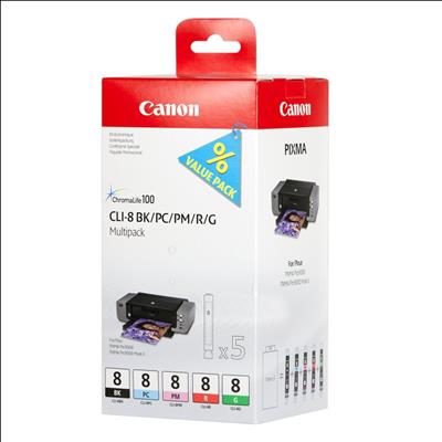 Canon CLI8 Multi Pack BK/PC/PM/R/G je 13ml 1x5