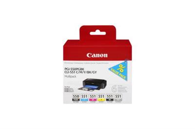 Canon Ink Multi Pack PGI550 PGBK, CLI551 C/M/Y/BK/GY