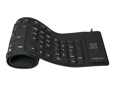 LogiLink Flexible Tastatur Waterproof black