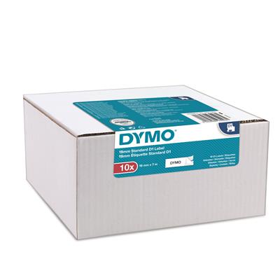 DYMO D1-Polyester Vorteilspack 19mm x 7m schwarz auf weiß 1x10