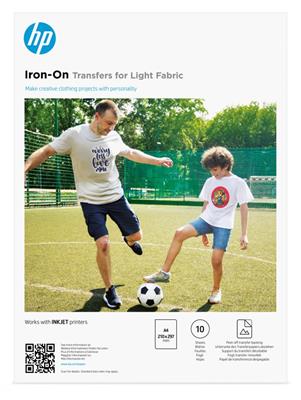 HP Iron-On Transfers for Light Fabric A4 1x10
