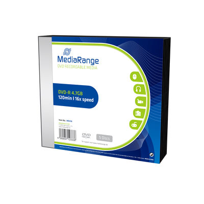 MediaRange DVD-R 4,7GB/16f Slim Case 1x5