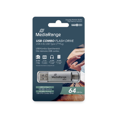 MediaRange USB 3.2 Gen 1 Combo Flash Memory Drive 64GB