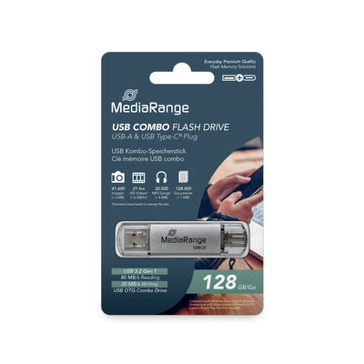 MediaRange USB 3.2 Gen 1 Combo Flash Memory Drive 128GB