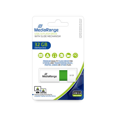 MediaRange USB Stick flash drive green 2.0 32GB