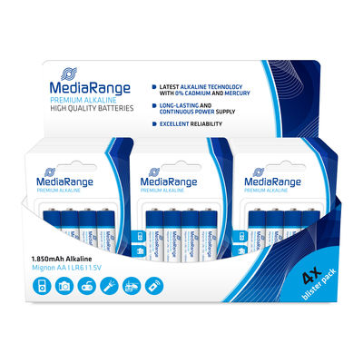 MediaRange Display 42x4 Alkaline Batterien Mignon AA Display