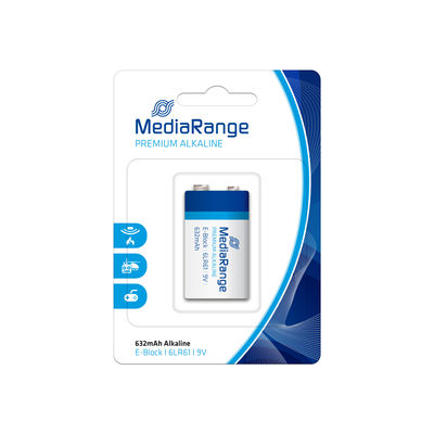 MediaRange Premium Alkaline Batterien E-Block 6LR61/9V