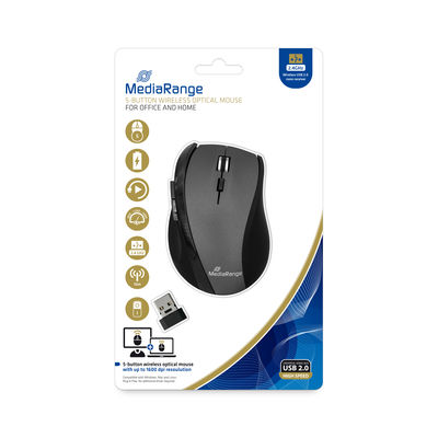MediaRange Wireless Optical 5-button Mouse
