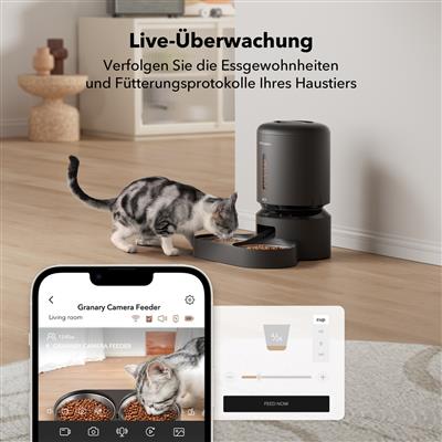 PETLIBRO GRANARY CAMERA DUAL FOOD TRAY BLACK