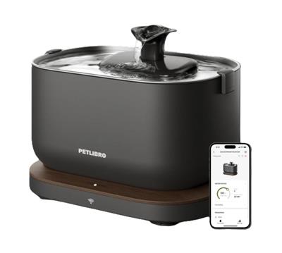 PETLIBRO DOCKSTREAM APP MONITORING WATER FOUNTAIN-BLACK (WITH EXTRA WATER PUMP)