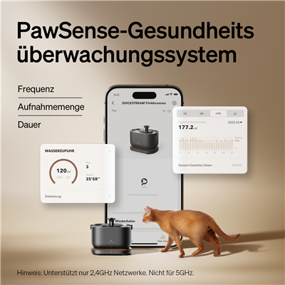 PETLIBRO DOCKSTREAM APP MONITORING WATER FOUNTAIN-BLACK (WITH EXTRA WATER PUMP)