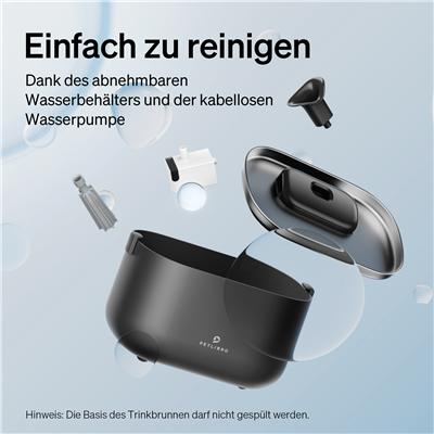 PETLIBRO DOCKSTREAM APP MONITORING WATER FOUNTAIN-BLACK (WITH EXTRA WATER PUMP)