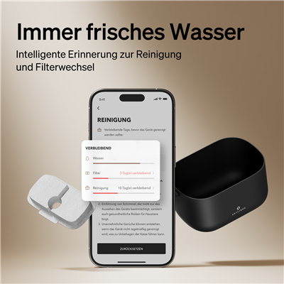 PETLIBRO DOCKSTREAM APP MONITORING WATER FOUNTAIN-BLACK (WITH EXTRA WATER PUMP)