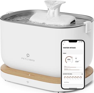 PETLIBRO DOCKSTREAM APP MONITORING WATER FOUNTAIN(WITH EXTRA WATER PUMP)- WHITE