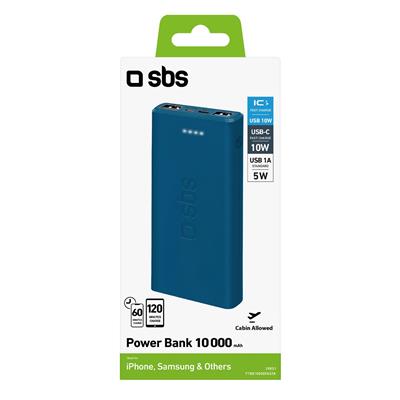 SBS Powerbank 10.000mAh USB 2.1A light blue