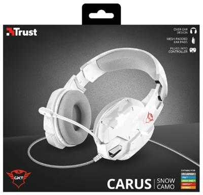 Trust GXT 322W CARUS Gaming Headset white camouflage