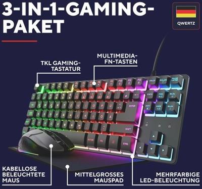 Trust GXT794 3in1 Gaming Bundle black