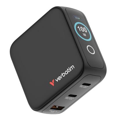 Verbatim Mini GaN Charger 100W with Display