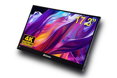Verbatim Portable Touchscreen Monitor 17.3" 4K Metal Housing