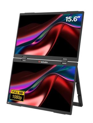 Verbatim Portable 15.6" FHD Dual Monitor Essentials