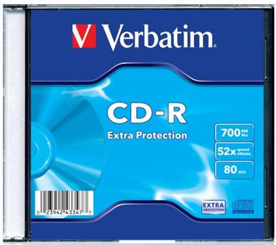 Verbatim CD-R 80min/700MB/52f Single Slim Case