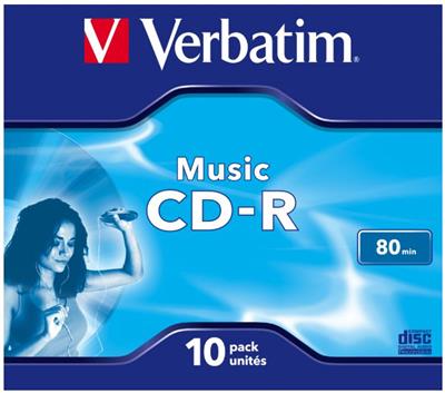 Verbatim CD-R Music 80min/16f JC 1x10