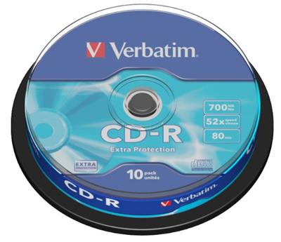 Verbatim CD-R 80min/700MB/52f Spindel 1x10