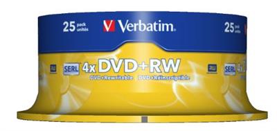 Verbatim DVD+RW 4,7GB/4f Spindel 1x25