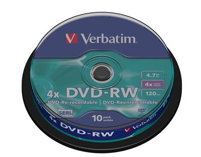Verbatim DVD-RW 4,7GB/4f Spindel 1x10