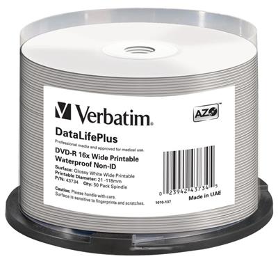 Verbatim DVD-R 4,7GB/16f Spindel 1x50