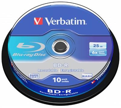 Verbatim Blu Ray 25GB/6f SL Spindel 1x10