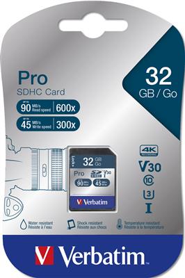 Verbatim SDHC Card PRO UHS-I 32GB Class 10