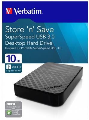 Verbatim Festplatte Store´n´Save 3.5" GEN 2 10TB USB 3.0