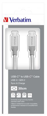 Verbatim USB-C to USB-C Cable 3.1 GEN 2 30cm silver