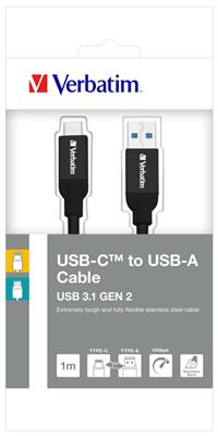Verbatim USB-C to USB-A Cable 3.1 GEN 2 1m black