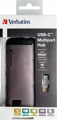 Verbatim USB-C Multiport Hub HDMI USB 3.1/3x3.0