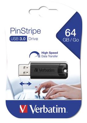 Verbatim USB Stick Pinstripe black 64GB 3.0