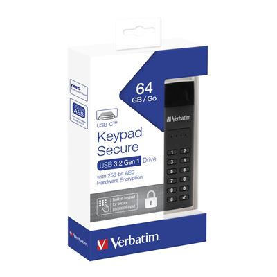 Verbatim USB-C-Stick Keypad Secure 3.1 64GB