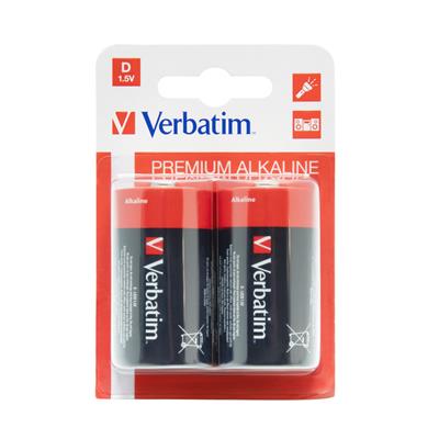 Verbatim Alkaline Batterie D 1x2 Hang Card