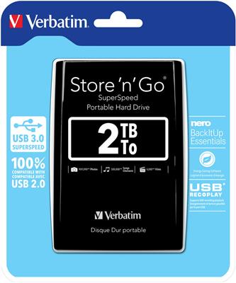 Verbatim Festplatte HDD 2.5" black 2TB 3.0